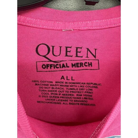 New Urban Outfitters Queen Distressed Oversized Tee One Size Pink Crew Neck - Picture 7 of 7